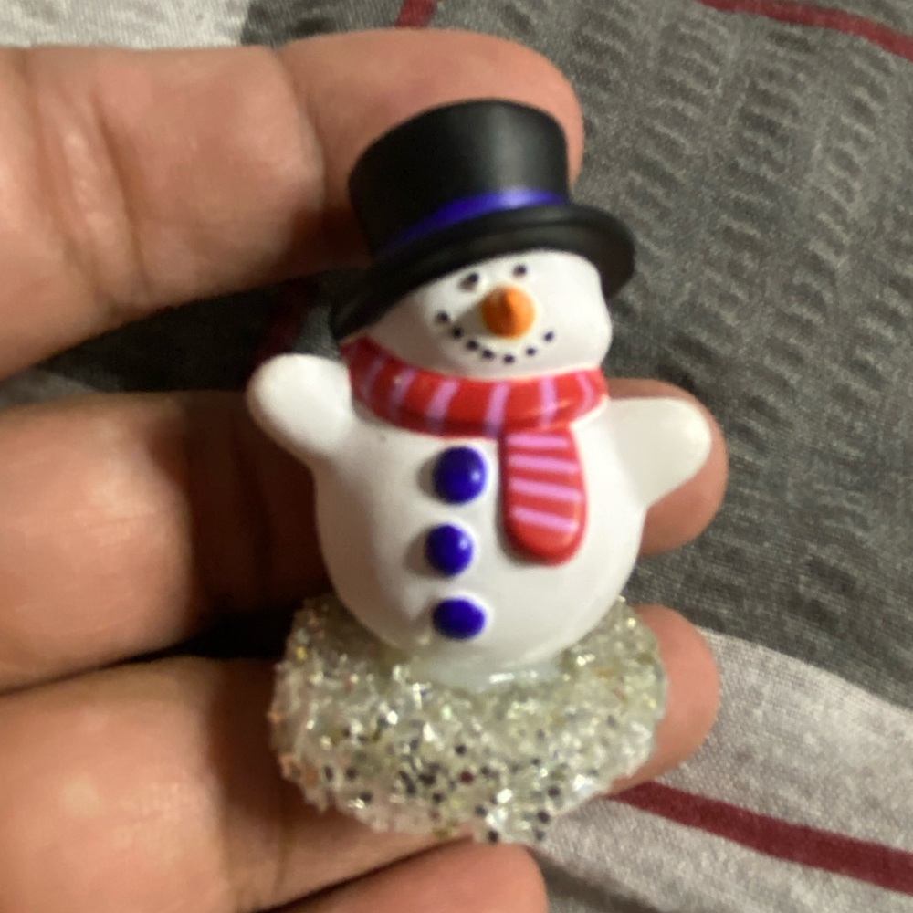 HEARTLINE 1989 SNOWMAN Miniature Christmas Decor